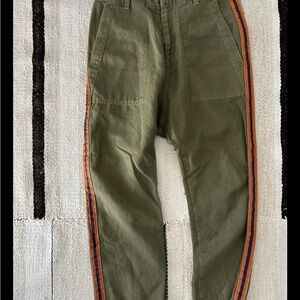 Nili Lotan Green and Orange Cargo Pants